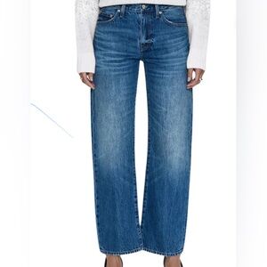 Pistola Lexi Mid Rise Bowed Straight Jean - in Transcend